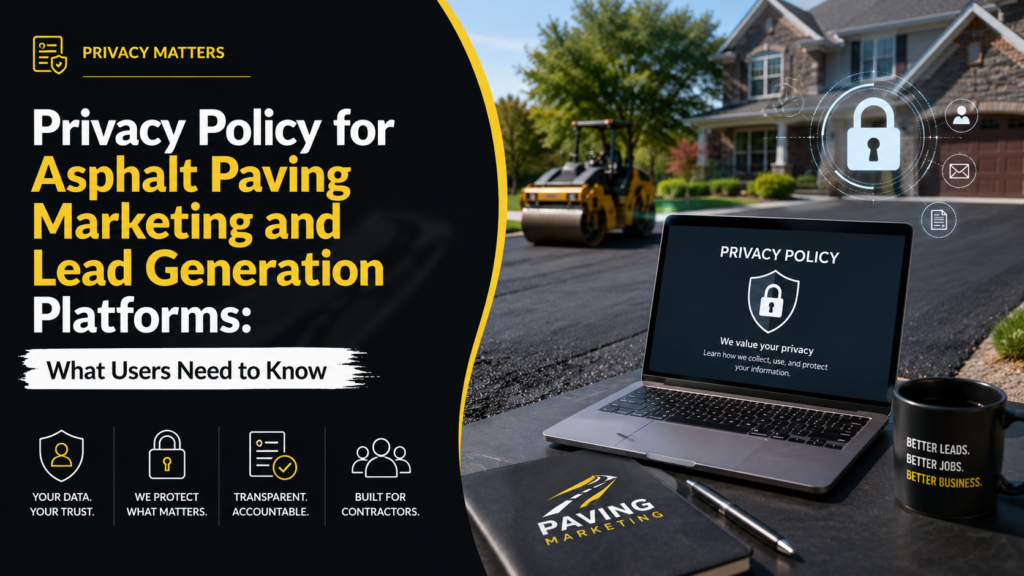 Privacy Policy for Asphalt Paving Marketing and Lead Generation Platforms: What Users Need to Know